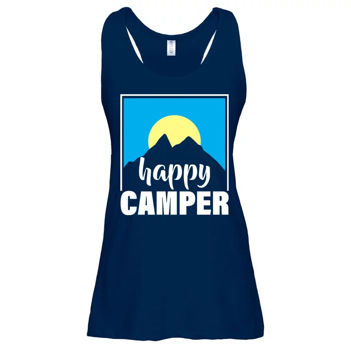 Happy Camper Sunrise Over Mountains Ladies Essential Flowy Tank