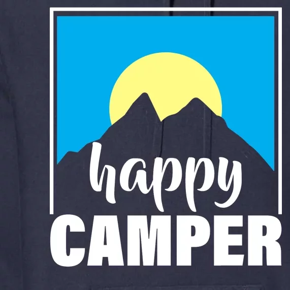 Happy Camper Sunrise Over Mountains Premium Hoodie