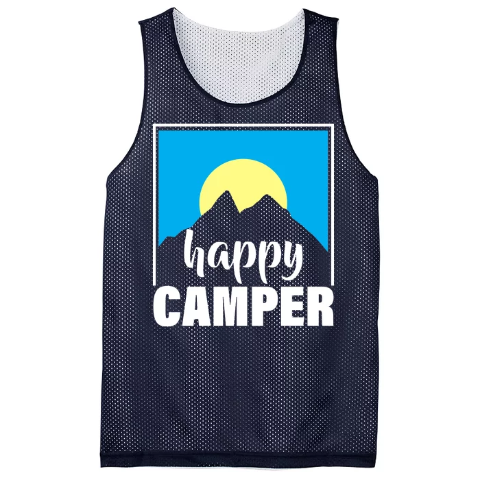 Happy Camper Sunrise Over Mountains Mesh Reversible Basketball Jersey Tank