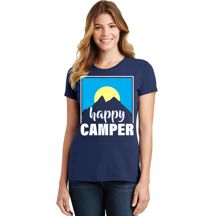 Happy Camper Sunrise Over Mountains Women's T-Shirt