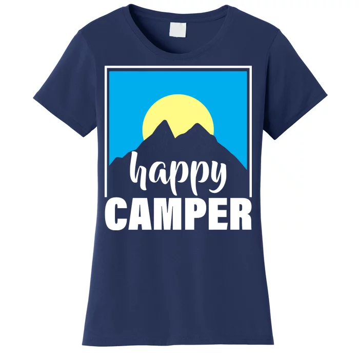 Happy Camper Sunrise Over Mountains Women's T-Shirt