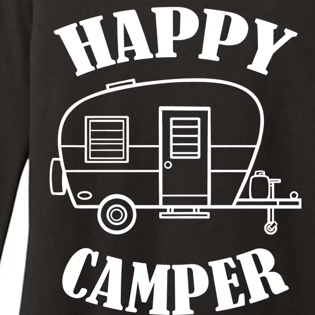 Happy Camper Trailer Womens CVC Long Sleeve Shirt