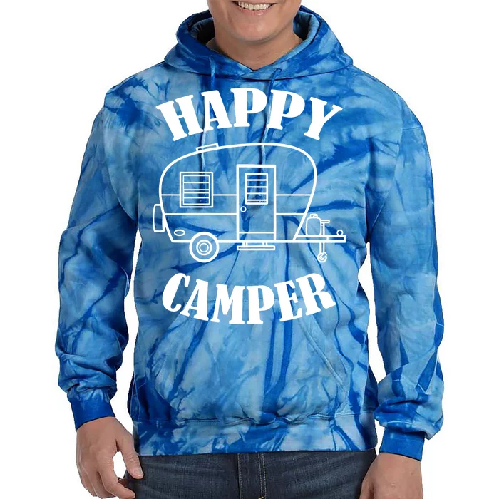 Happy Camper Trailer Tie Dye Hoodie