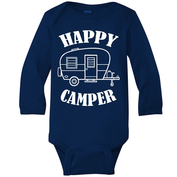 Happy Camper Trailer Baby Long Sleeve Bodysuit