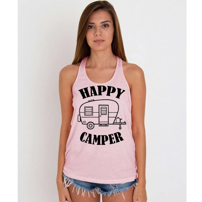 Happy Camper Trailer Women's Knotted Racerback Tank