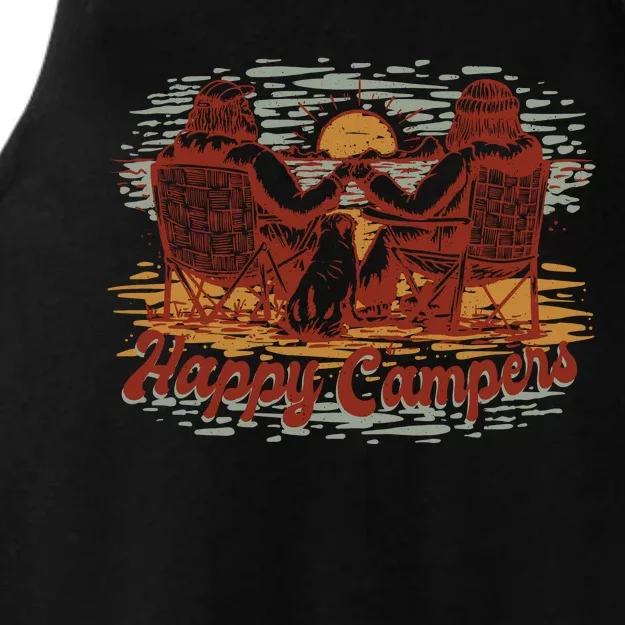 Happy Campers Ladies Tri-Blend Wicking Tank