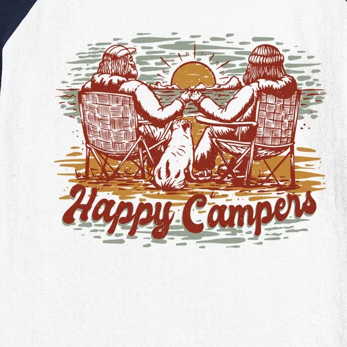 Happy Campers Baseball Sleeve Shirt