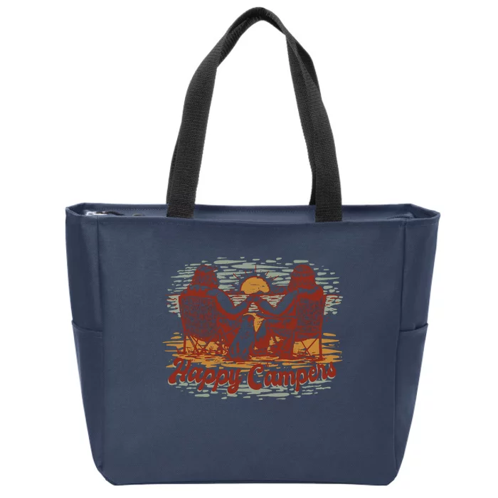 Happy Campers Zip Tote Bag