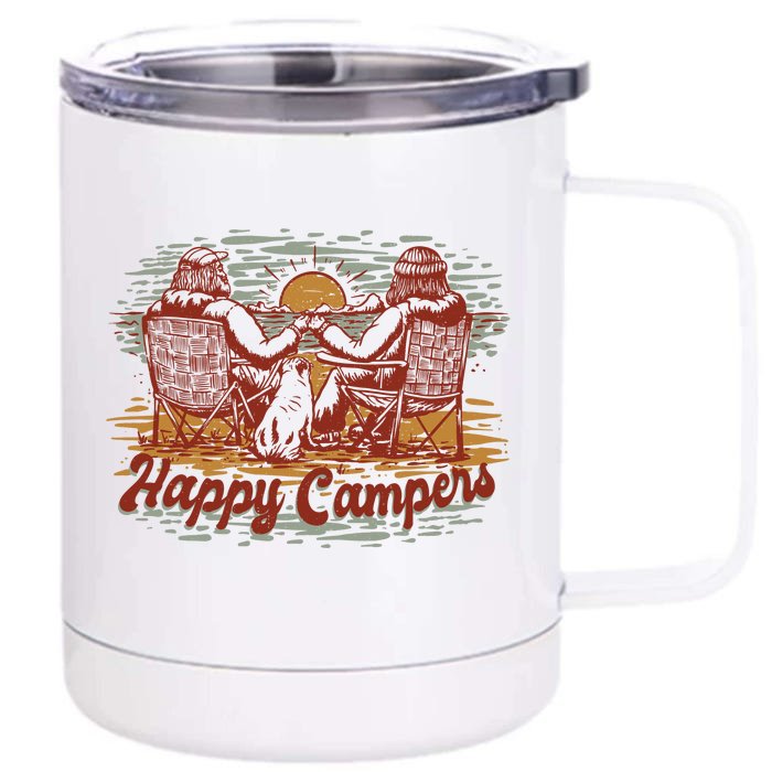 Happy Campers Front & Back 12oz Stainless Steel Tumbler Cup