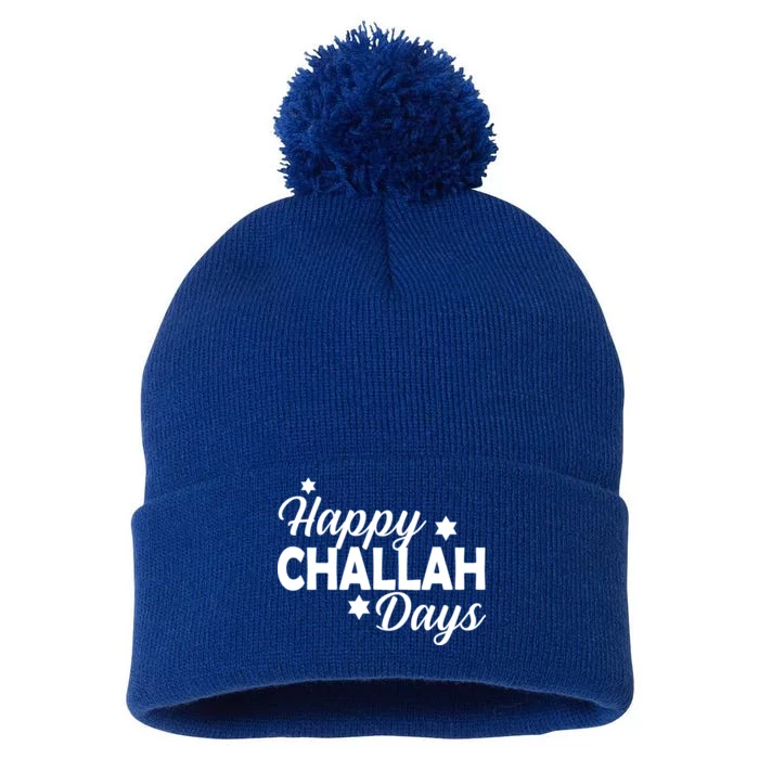 Happy Challah Days Pom Pom 12in Knit Beanie