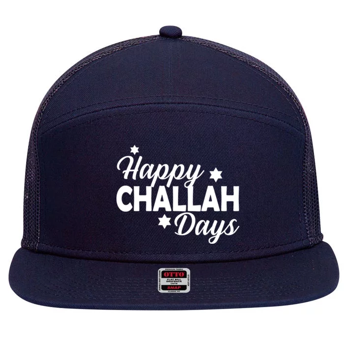 Happy Challah Days 7 Panel Mesh Trucker Snapback Hat