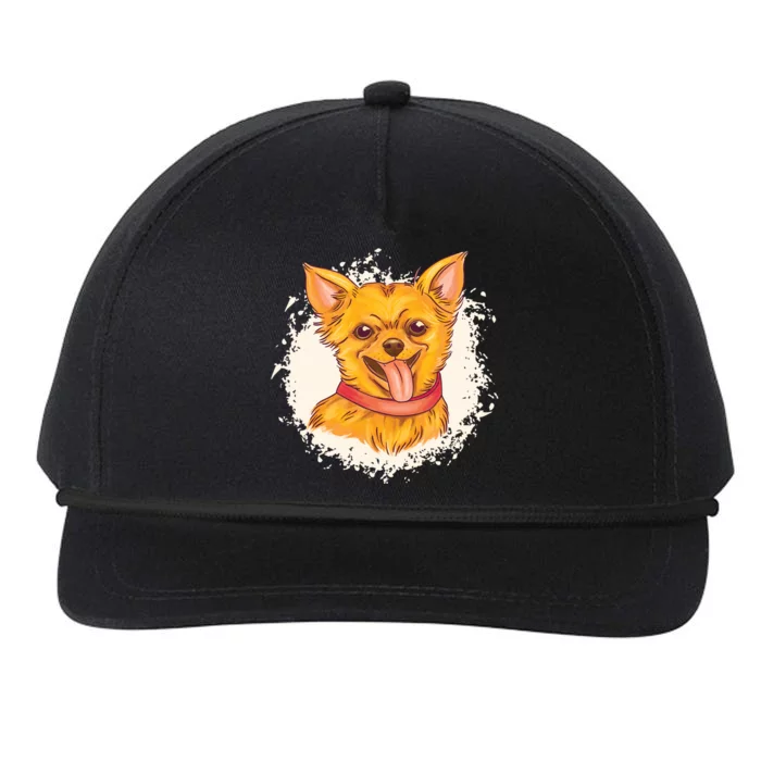 Happy Chihuahua Snapback Five-Panel Rope Hat