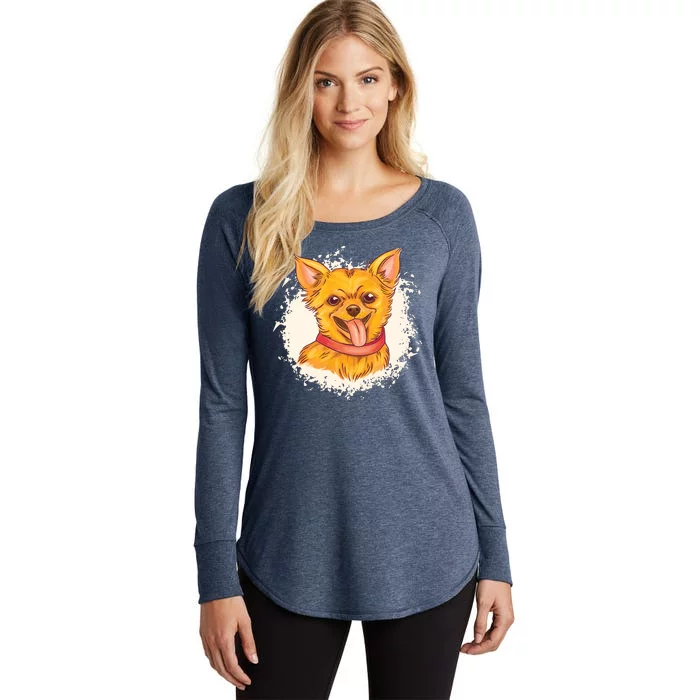 Happy Chihuahua Women's Perfect Tri Tunic Long Sleeve Shirt