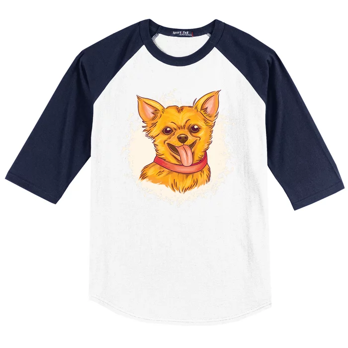 Happy Chihuahua Baseball Sleeve Shirt