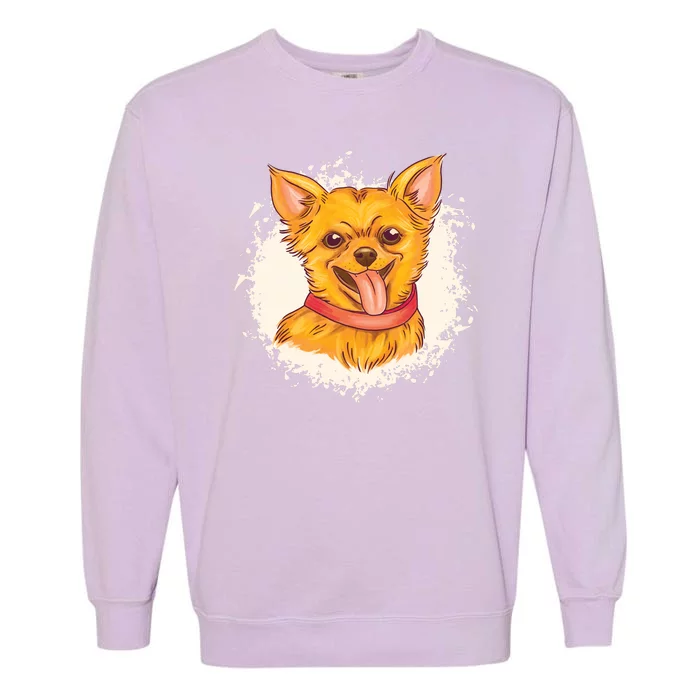 Happy Chihuahua Garment-Dyed Sweatshirt