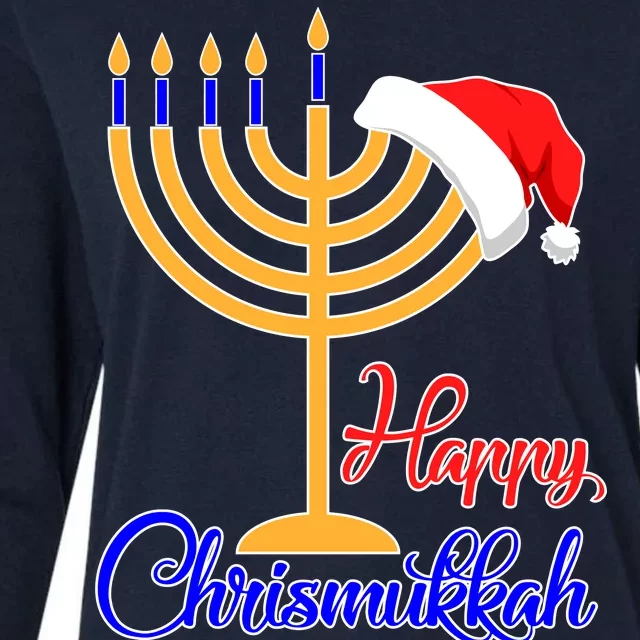 Happy Chrismukkah Christmas Hanukkah Womens Cotton Relaxed Long Sleeve T-Shirt