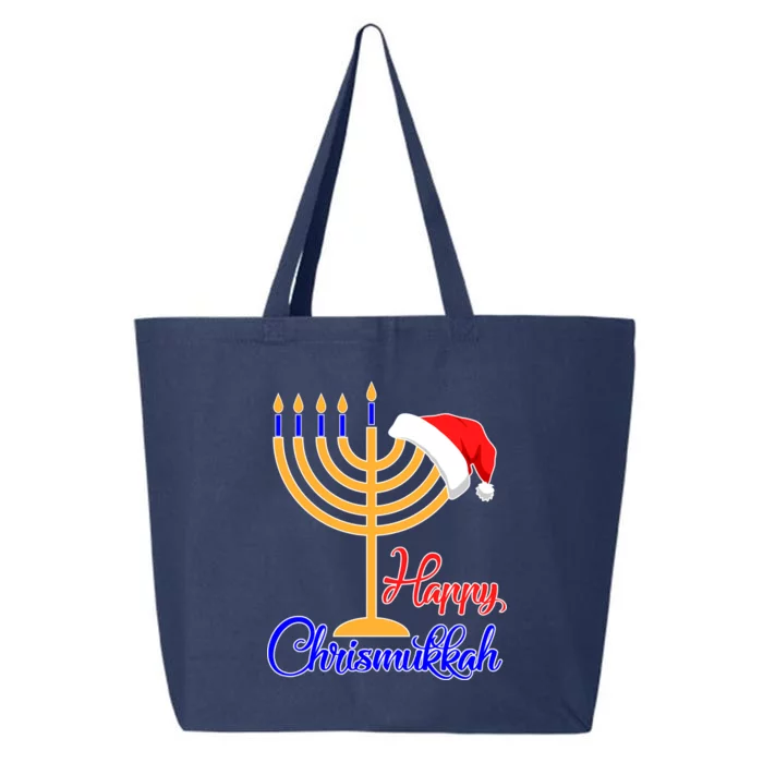 Happy Chrismukkah Christmas Hanukkah 25L Jumbo Tote