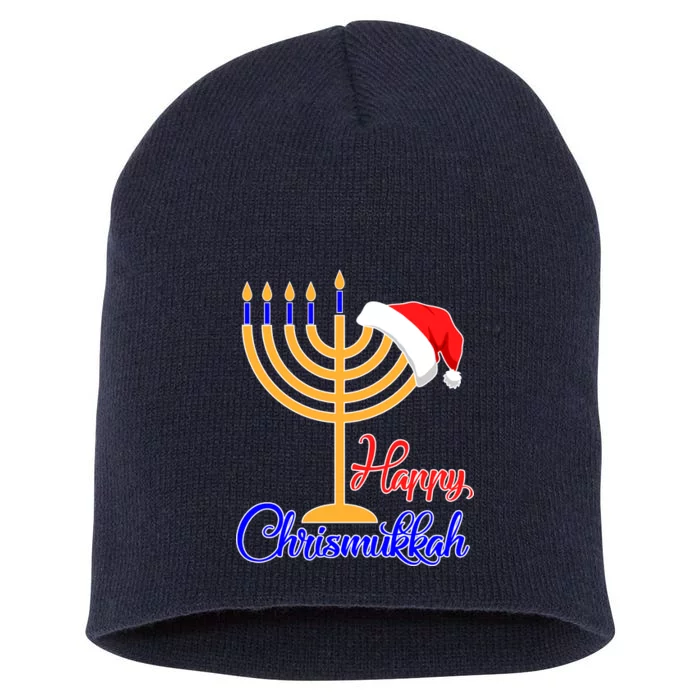 Happy Chrismukkah Christmas Hanukkah Short Acrylic Beanie