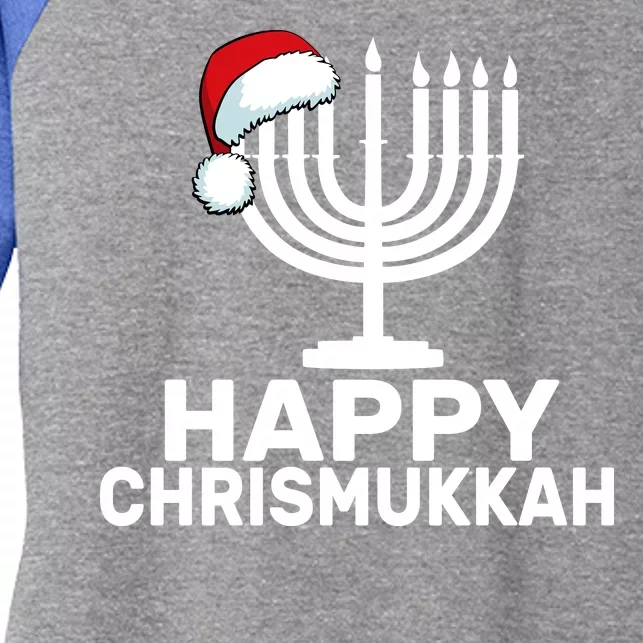 Happy Chrismukkah Hanukkah Women's Tri-Blend 3/4-Sleeve Raglan Shirt