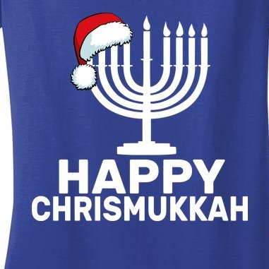 Happy Chrismukkah Hanukkah Women's V-Neck T-Shirt