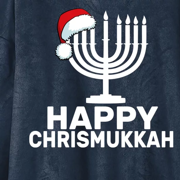 Happy Chrismukkah Hanukkah Hooded Wearable Blanket