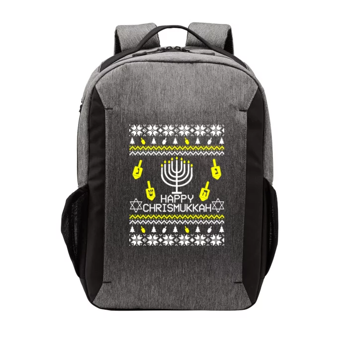 Happy Chrismukkah Hanukkah Ugly Christmas Vector Backpack