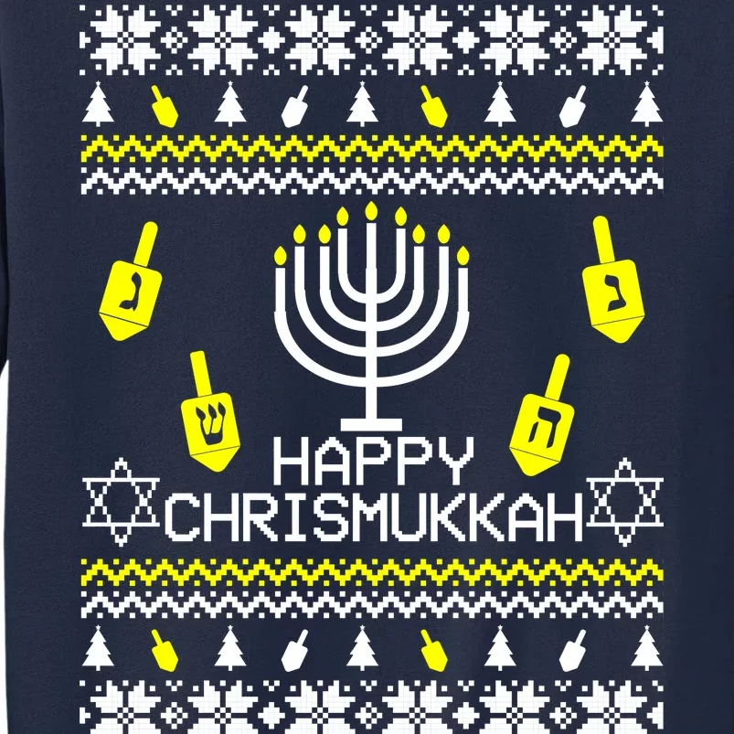 Happy Chrismukkah Hanukkah Ugly Christmas Tall Sweatshirt