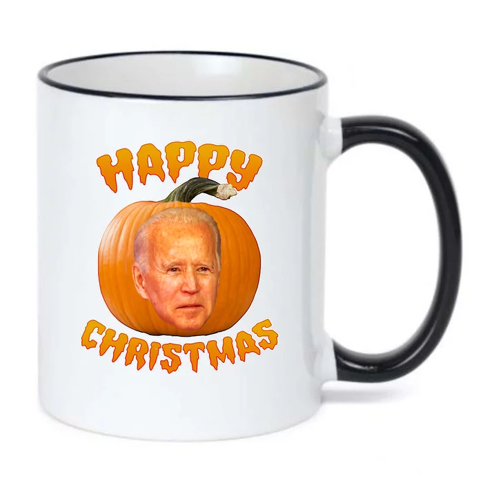 Happy Christmas Joe Biden Halloween Pro Trump Black Color Changing Mug