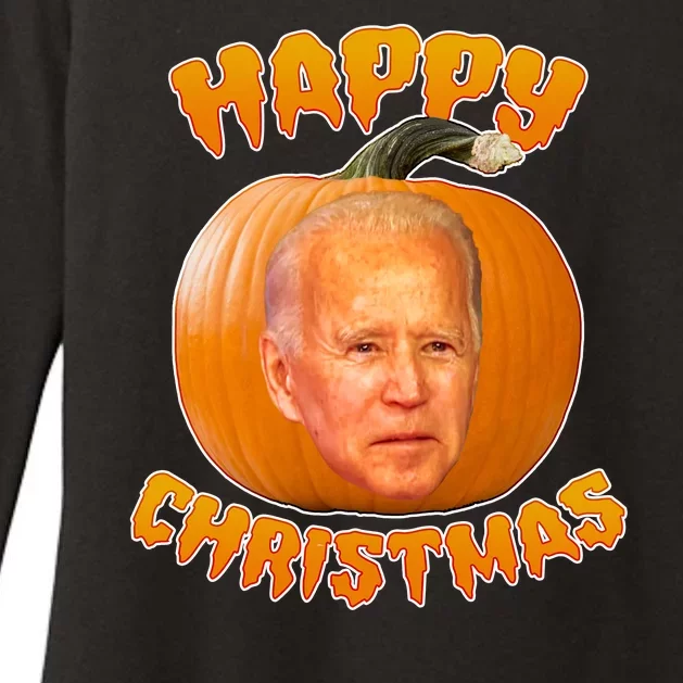 Happy Christmas Joe Biden Halloween Pro Trump Womens CVC Long Sleeve Shirt