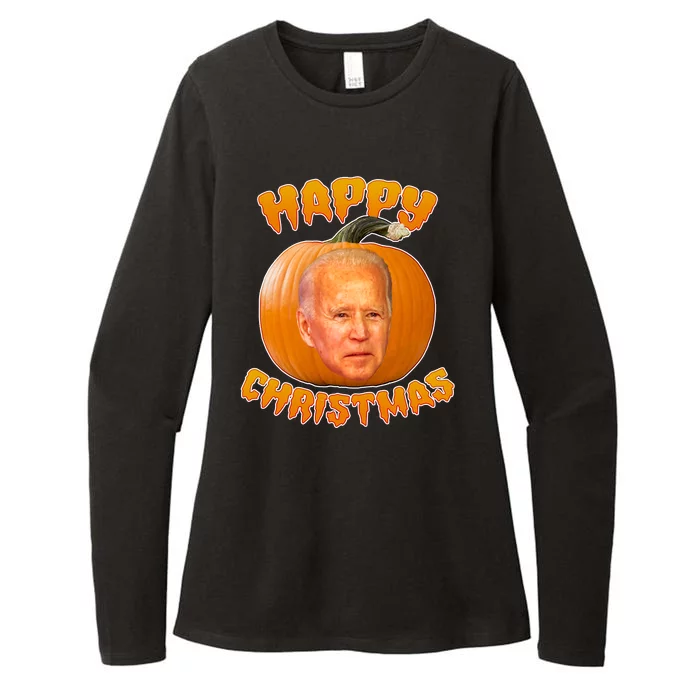 Happy Christmas Joe Biden Halloween Pro Trump Womens CVC Long Sleeve Shirt