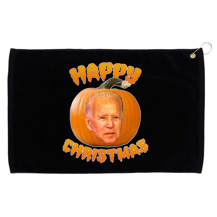 Happy Christmas Joe Biden Halloween Pro Trump Grommeted Golf Towel