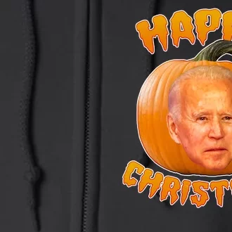 Happy Christmas Joe Biden Halloween Pro Trump Full Zip Hoodie