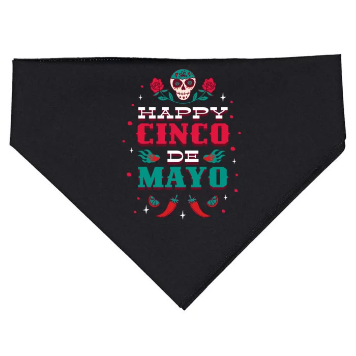 Happy Cinco De Mayo USA-Made Doggie Bandana