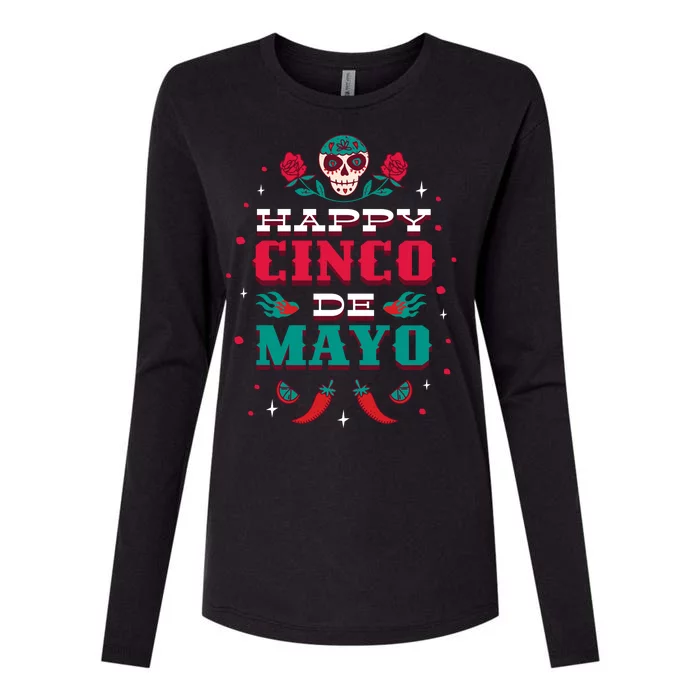 Happy Cinco De Mayo Womens Cotton Relaxed Long Sleeve T-Shirt