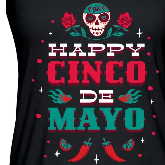 Happy Cinco De Mayo Ladies Essential Flowy Tank