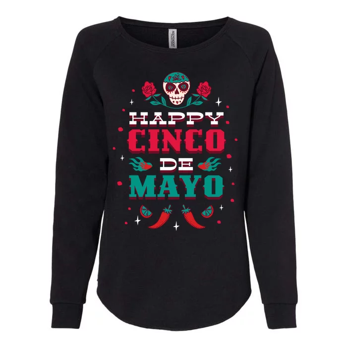 Happy Cinco De Mayo Womens California Wash Sweatshirt