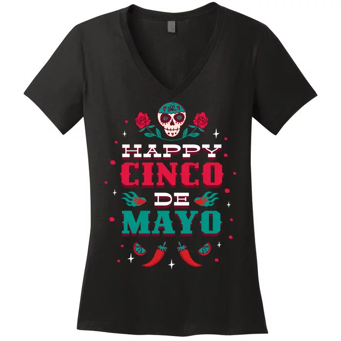 Happy Cinco De Mayo Women's V-Neck T-Shirt