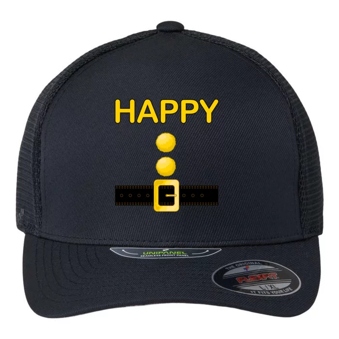 Happy Dwarf Costume Flexfit Unipanel Trucker Cap