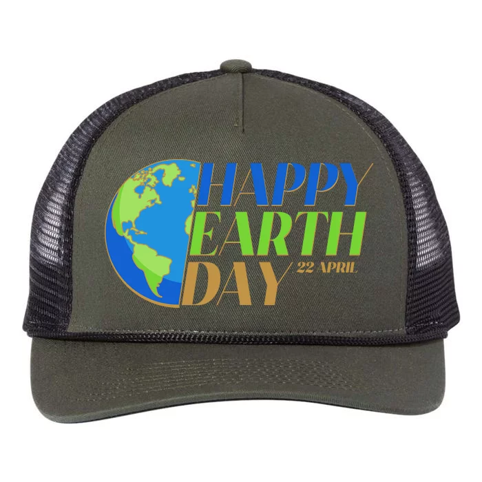 Happy Earth Day 22 April Retro Rope Trucker Hat Cap