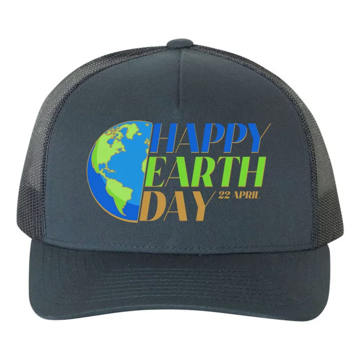 Happy Earth Day 22 April Yupoong Adult 5-Panel Trucker Hat