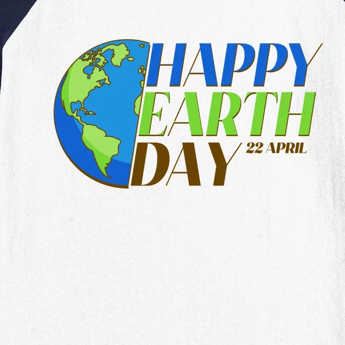 Happy Earth Day 22 April Baseball Sleeve Shirt