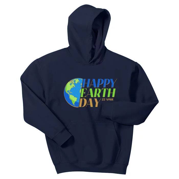 Happy Earth Day 22 April Kids Hoodie