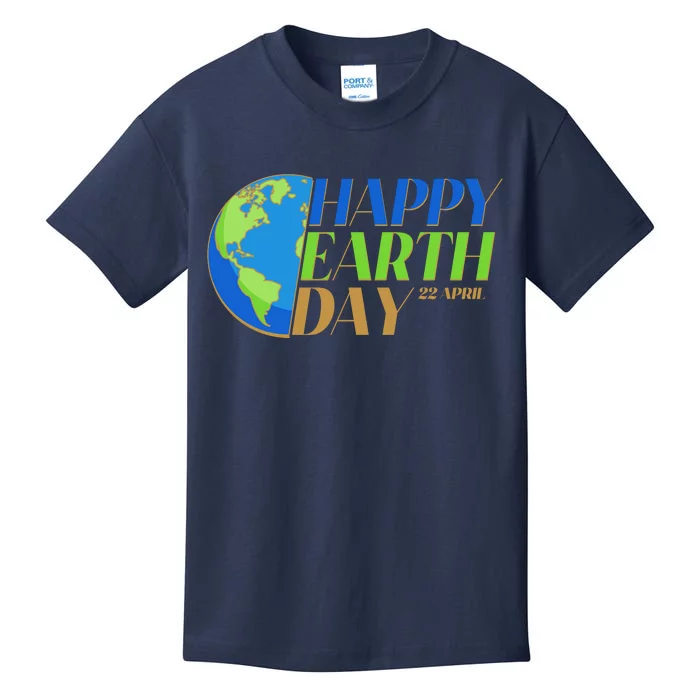 Happy Earth Day 22 April Kids T-Shirt