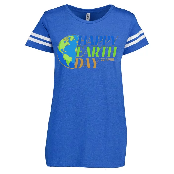 Happy Earth Day 22 April Enza Ladies Jersey Football T-Shirt