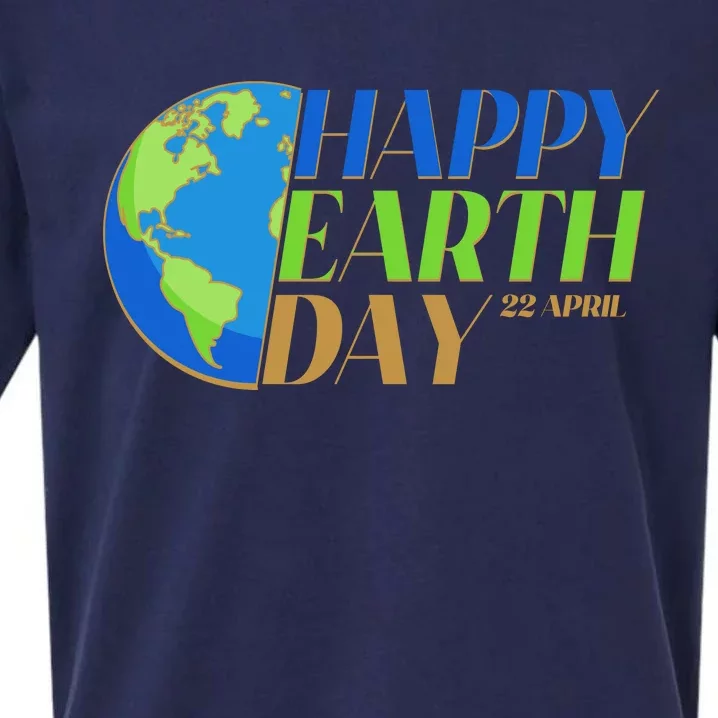 Happy Earth Day 22 April Sueded Cloud Jersey T-Shirt