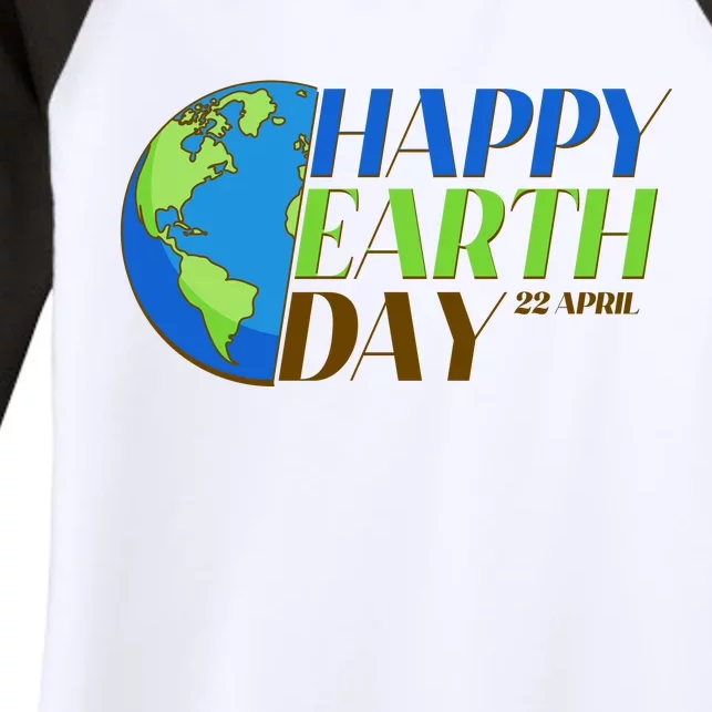 Happy Earth Day 22 April Women's Tri-Blend 3/4-Sleeve Raglan Shirt