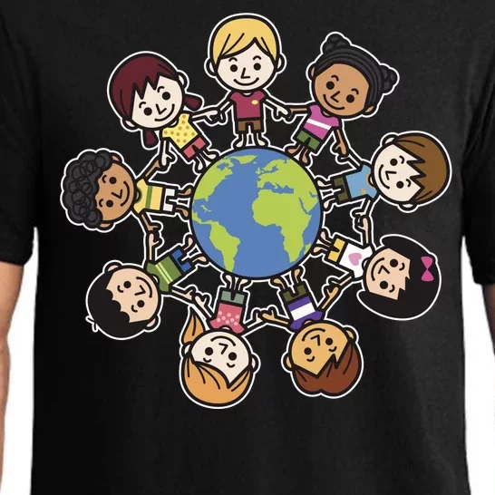 Happy Earth Day Children Around The World Pajama Set