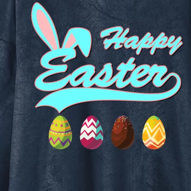 Happy Easter Hooded Wearable Blanket