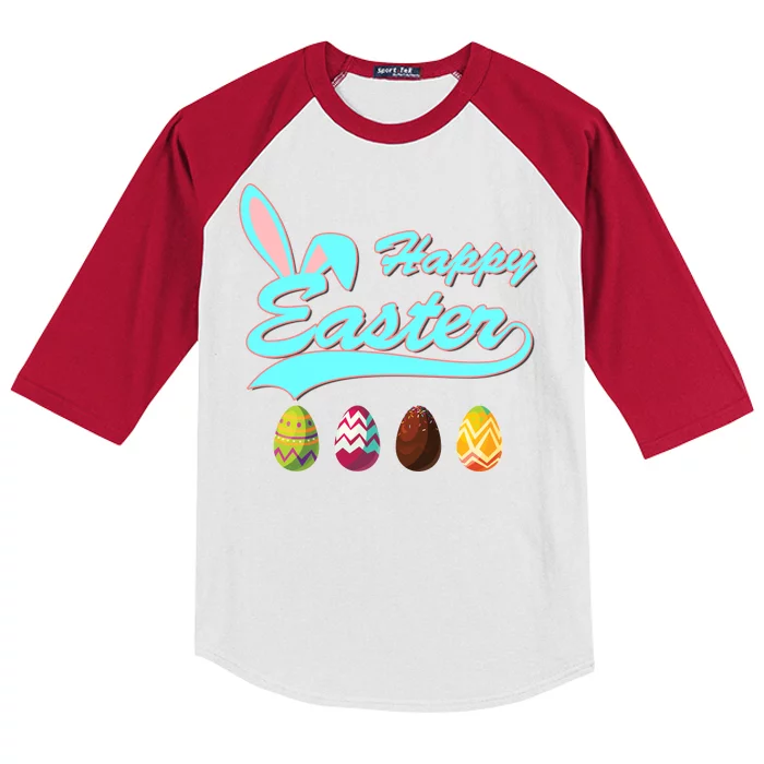 Happy Easter Kids Colorblock Raglan Jersey