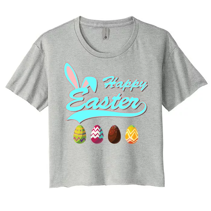 Happy Easter Women's Crop Top Tee